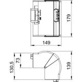 GK-AH70170RW, Naroże zewnętrzne ruchome