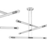 Milagro lampa wisząca Bastone 6xE14 biała/chrom MLP6568