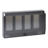 Simon Connect Ramka obudowy S500 z pokrywą 4-modułowa 8x K45 aluminium