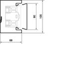 tehalit.BRS Podstawa 100mm stalowa jasnoszara BRS6510017035 HAGER