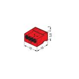 Złączka MIKRO 4x 0,6‑0,8mm2 czerwony 243‑804 /100szt./ WAGO