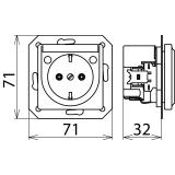 Ogranicznik przepięć NSM-Protector, w formie gniazda, wersja niemiecka (schuko), biel tytanowa (tita