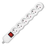 Rozgałęźnik wielogniazdowy 6x2P+Z z wyłącznikiem biały OR-AE-13269/W ORNO