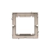 Simon Basic Adapter (przejściówka) na osprzęt standardu 45 × 45 mm. Montaż do puszki na wkręty satynowy BMA45/29 KONTAKT