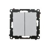 Simon 55 Przycisk zwierny poczwórny 10 AXm 250V szybkozłączka Aluminium mat TP4.01/143 KONTAKT