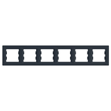 Asfora, ramka 6-krotna, pozioma, antracyt