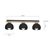 Milagro plafon Dama Black 3xE27 MLP6560
