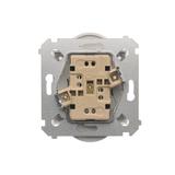 Simon 54 Nature Gniazdo wtyczkowe z uziemieniem z przesłonami podwójne do ramek NATURE 16A 250V zaciski śrubowe biały DGZ2MZN.01/11 KONTAKT