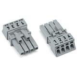 WINSTA MINI gniazdo 4-biegunowe szare