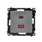 Simon 55 Ładowarka USB typ C+A 30W 230V grafitowy mat TEC2CAQ.01/116 KONTAKT