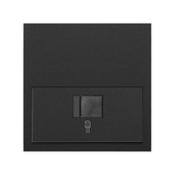 Simon 100 Panel 1-krotny: 1 gniazdo RJ45 czarny mat