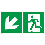 KIER.DO WYJŚCIA LEWO, W DÓŁ 150X300 FOLIA SAMOPRZYLEPNA FOTOLUMINESCENCYJNA