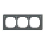 DECO Ramka uniwersalna potrójna z tworzywa DECO Soft grafitowy mat