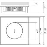 tehalit.VE-EE Pokrywa tubus IP54 20kN EKSQ06 200X200 25mm stal nierdzewna EKSQ060TM25 HAGER