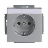 FUTURE Gniazdo SCHUKO z polem opisowym Z uziemieniem, 2P+E aluminiowo srebrny 2CKA002011A3810 ABB