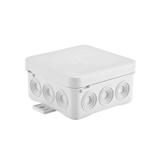 N5w ,  Puszka naścienna z dławicą zintegrowaną, samozatrzaskowa 75*75mm - Seria Fastbox, biały