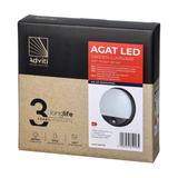 AGAT LED 15W oprawa ogrodowa z czujnikiem ruchu 140st 1100lm IP54 4000K szara AD-OP-6112GLPMR4 ORNO