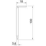 1101, GWÓŹDŹ HAK.100MM ST 3,4 CZ.