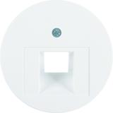 BERKER R.X Płytka czołowa do gniazda przyłączeniowego UAE pojedyncza komp./tel. biały 14072089 HAGER