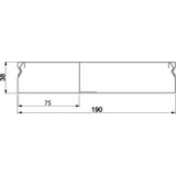 tehalit.UK Kanał do wylewki podłogowej 2-komorowy 190X38mm stal UK190382 HAGER