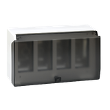 Simon Connect Obudowa natynkowa S500 z pokrywą 4-modułowa 8x K45 kompletna czysta biel