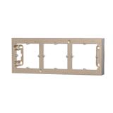 Simon 54 Premium Puszka natynkowa 3-krotna do ramek PREMIUM. Głębokość 35mm złoty mat