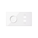 Simon 100 Panel 2-krotny: 1 gniazdo+1 ładowarka 2 x USB biały