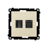 Simon 55 Gniazdo HDMI + RJ45 kat.6 Szampański mat TGHRJ45.01/144 KONTAKT