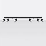 Plafon NERO 6 czarny/chrom