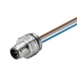 SAIE-M12S-5-0.5U-FP-M16 Złącze okrągłe, do wbudowania (z kablem), nr katalogowy 1861170000