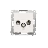 Simon 55 Gniazdo antenowe R-TV-SAT końcowe/zakończeniowe 1x Wejście: 5 MHz÷2,4 GHz Biały mat