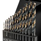 Wiertła do metalu HSS-CNC, 124°, "Pro-Tec", 1.5-6.5 mm, zestaw 13 szt.