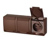 GNT HERMES 3X2P+Z IP44 BRĄZ