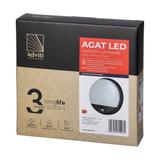 AGAT LED 10W, oprawa ogrodowa z czujnikiem ruchu 140st, 800lm, IP54, 4000K, szara AD-OP-6111GLPMR4 ORNO