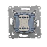 Simon 54 Łącznik schodowy bez piktogramu 10A 250V szybkozłączka srebrny mat DW6.01/X/43 KONTAKT