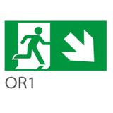Piktogram schody / wyjście w prawo w dół do ORION - OR1