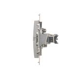 Simon 54 Gniazdo antenowe TV pojedyncze Do instalacji indywidualnych srebrny mat