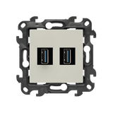 Simon 24 Gniazdo USB A 3.0 podwójne kaszmirowy NGUSB23.01/42