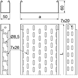 KCJ300H60/3 N KORYTKO 1,0 MM