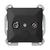 Gniazdo abonenckie "RTV" Pearl, 1,5dbt, GAP-P/K, czarny