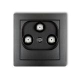 DECO Mechanizm gniazda multimedialnego 3F DATA (UPC) grafitowy