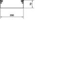 tehalit.AK Podstawa kanału napodł 1-str skos pokrywy 200x70mm stal AKU2000701 HAGER
