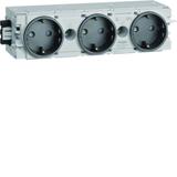 tehalit.WA Gniazdo SCHUKO 3-krotne połączenie WAGO C-profil antracyt GS30009011 HAGER