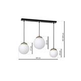 MILAGRO Lampa wisząca SPARTA BLACK / GOLD 3xE14