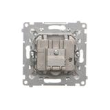 Simon 55 Gniazdo antenowe R-TV-SAT przelotowe 7dB 1x Wejście: 5 MHz÷2,4 GHz Aluminium mat