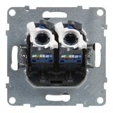 SUNO - Gniazdo 2XRJ45/kat 6 UTP, Aluminium, Legrand