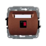 TREND Mechanizm gniazda głośnikowego pojedynczego brązowy metalik