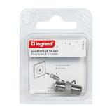 ADAPTER DOPASOWUJĄCY, 1 WTYK ŻEŃSKI O9,52 MM DO ZŁĄCZA ŻEŃSKIEGO ''F'', Legrand