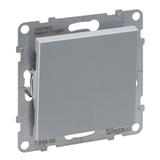 SUNO - Przycisk pojedynczy - 6 A - 250 V~ - zaciski automatyczne, Aluminium, Legrand