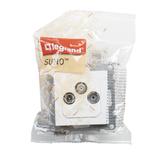 SUNO - Gniazdo TV-R-SAT przelotowe 14 dB, Biały, Legrand